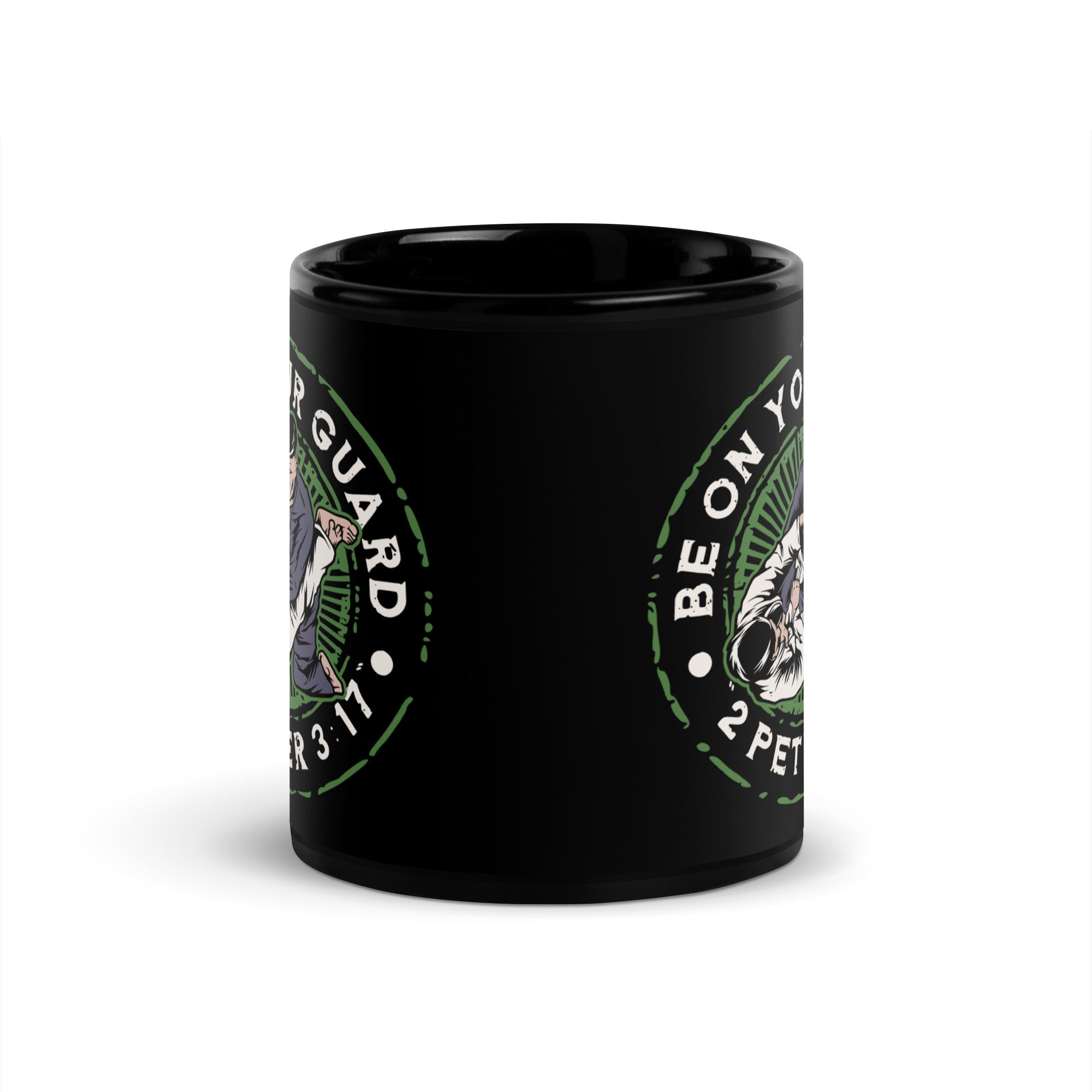 Be On Your Guard Black Glossy Mug