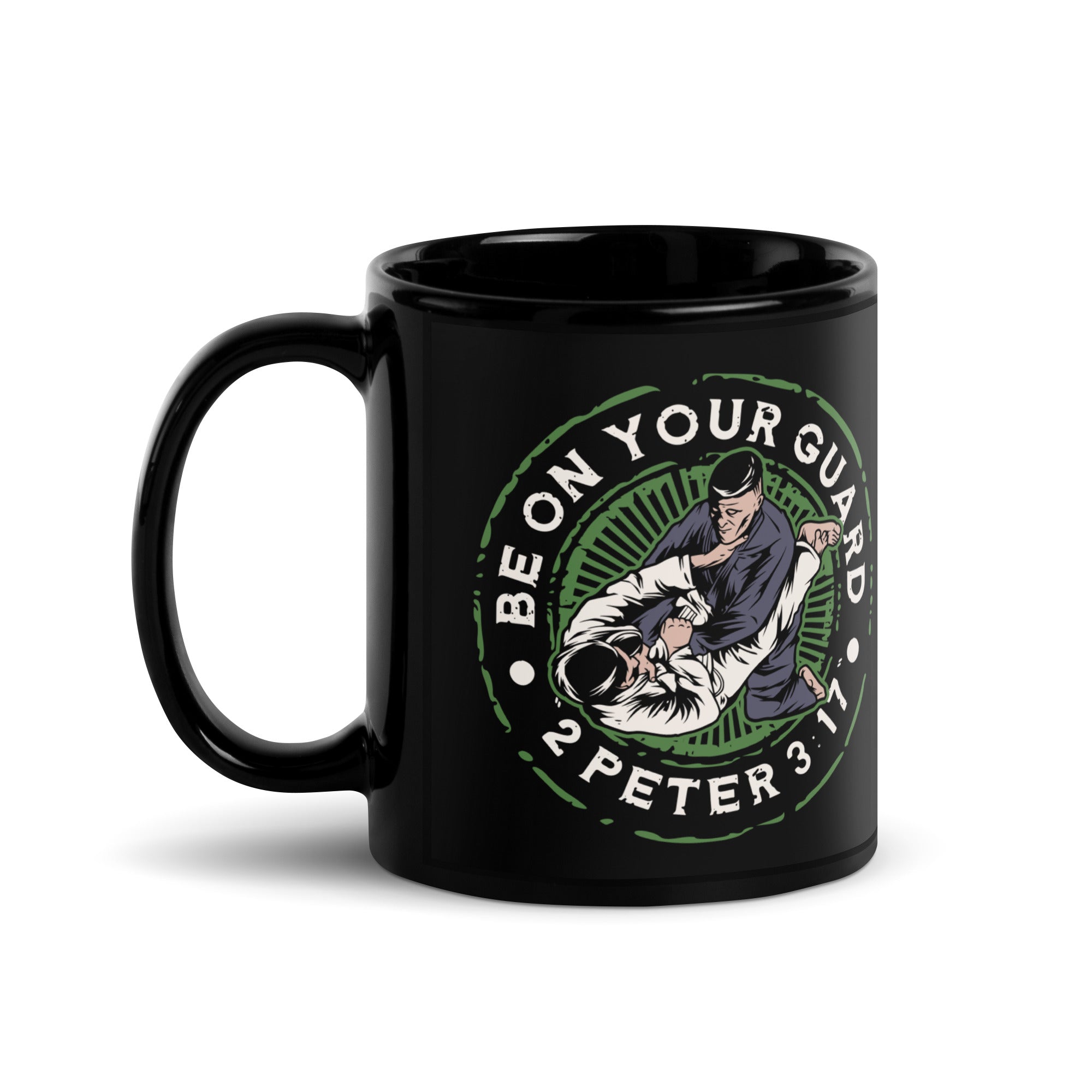 Be On Your Guard Black Glossy Mug