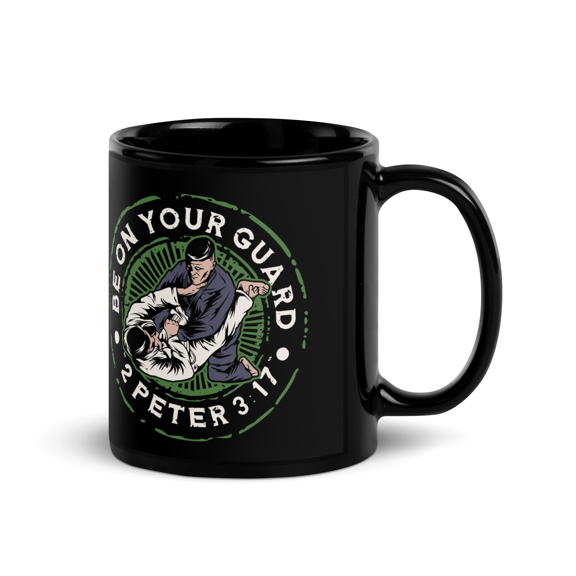 Be On Your Guard Black Glossy Mug