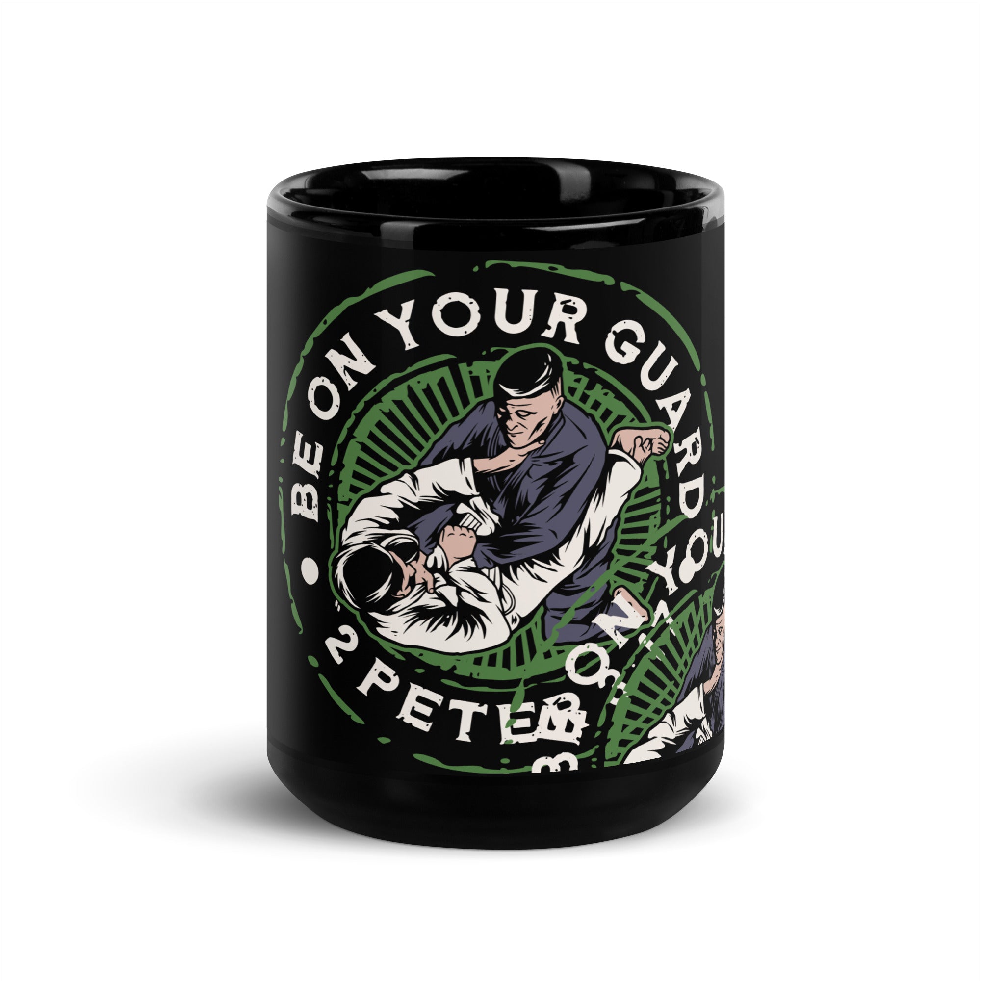 Be On Your Guard Black Glossy Mug